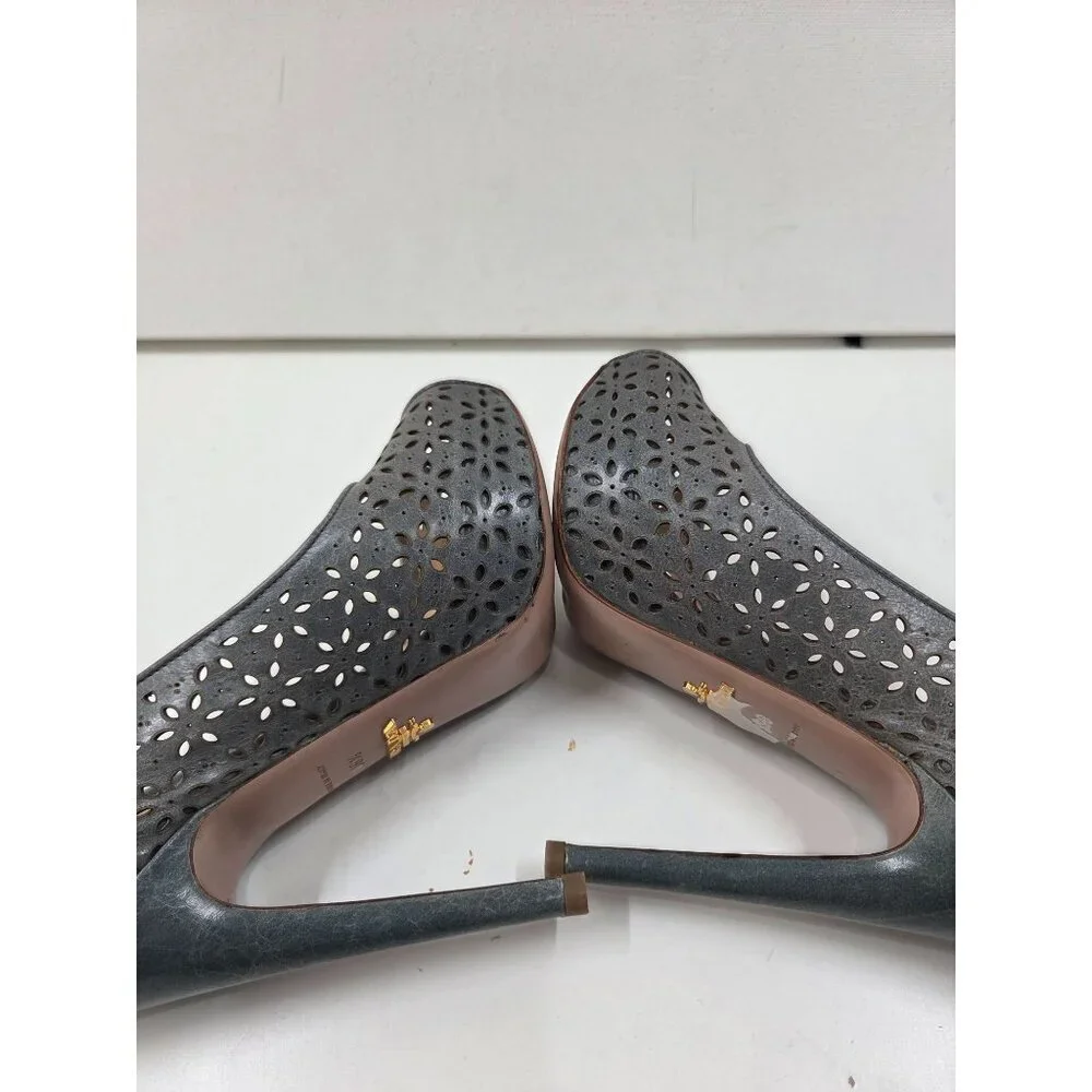 Prada Milano Decolleté Powder Perforated Leather Heels Pumps – Women’s  Size 6.5